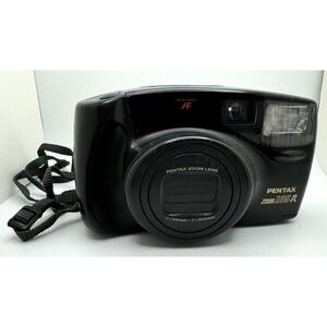 Pentax Zoom 105‑R 35mm Point & Shoot Film Camera Untested w/ Case & Manual